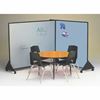 Picture of 4'H x 5'W Black Anodized Vinyl Covered Preschool Dividers & Display Panels