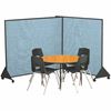 Picture of 4'H x 6'W Black Anodized Vinyl Covered Preschool Dividers & Display Panels