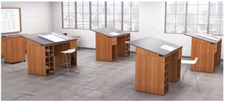 Picture of Training Classroom Drafting Work Table, Set of 4