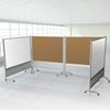 Picture of 6'H x 4'W Porcelain Steel / Natural Cork Versatile Room Partition And Display Panel
