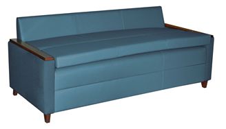 Picture of Healthcare Lounge Sofa Bed with Wood Arm Caps