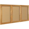 Picture of 36"H x 72"W Bulletin Board Cabinet With Wood Trim
