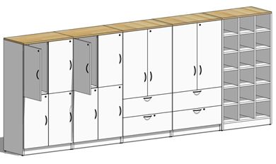Picture of Lateral File Locker and Bookcase Storage Center