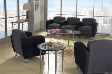 Picture of Reception Lounge 3 Seat Modular Sofa with Club Chairs