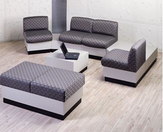 Picture of Reception Lounge Modular Loveseat and Bench Seating Configuration