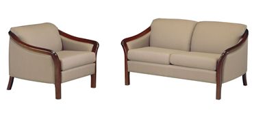 Picture of Reception Lounge 2 Seat Loveseat with Club Arm Chair