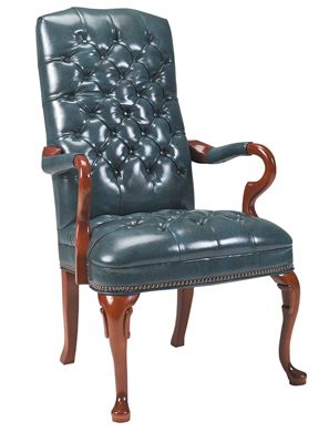 Picture of Traditional Tufted High Back Wing Back Guest Arm Chair
