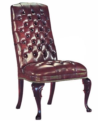 Picture of Traditional Tufted High Back Wing Back Guest Armless Chair