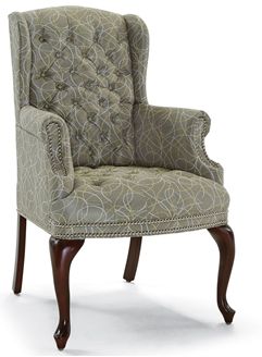 Picture of High Back Traditional Tufted Wing Back Arm Chair