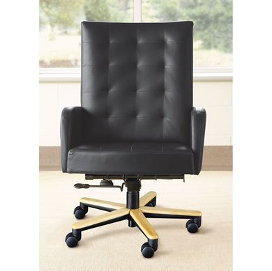 Picture of Contemporary High Back Executive Conference Chair with Wood Base