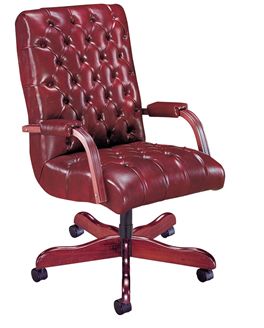 Picture of Traditional High Back Tufted Swivel Conference Chair
