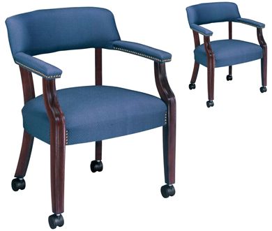 Picture of Set of 2, Traditional Mobile Guest Visitor Arm Chair