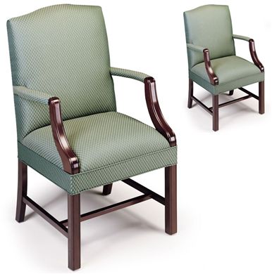 Picture of Set of 2, High Back Traditional Guest Arm Chair