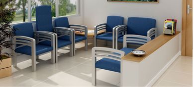 Picture of Reception Lounge Metal Frame Bariatric, Bench and Guest Chair Seating
