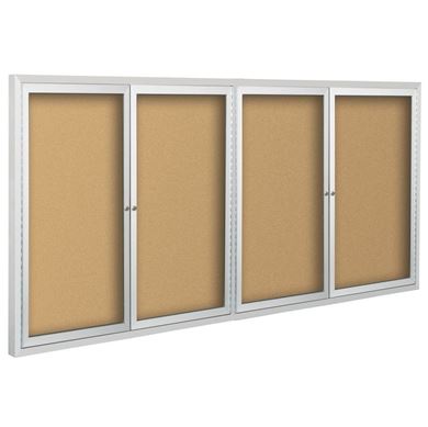 Picture of 48"H x 48"W Heavy Duty Bulletin Board with 2 Hinged Door