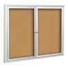 Picture of 48"H x 72"W Deluxe Bulletin Board Cabinets 2 Sliding Doors