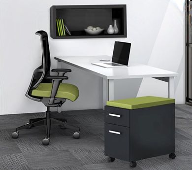 Picture of Contemporary 60" Work Table with Filing and Task Chair