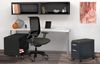 Picture of Contemporary 60" Work Table with Wall Hutch, Mobile Pedestal and Task Chair