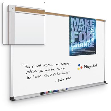 Picture of 4'H x 10'W  Magnetic Whiteboard With Deluxe Aluminum Trim