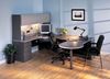 Picture of Curved U Shape Steel Desk Workstation with Overhead Storage