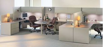 Picture of 2 Person U Shape Steel Office Desk Workstation with Filing Storage
