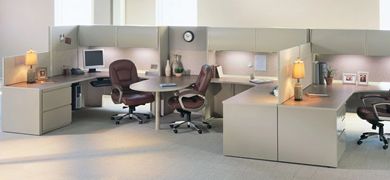 Picture of 2 Person U Shape Steel Office Desk Workstation with Filing Storage