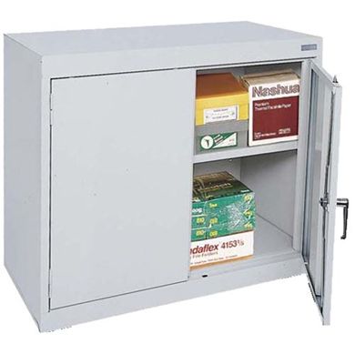Picture of Steel Desk Height Cabinet With Adjustable Shelf