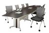 Picture of 18' Boat Shape Contemporary Conference Table with Power Access and Nesting Chairs