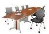 Picture of 18' Boat Shape Contemporary Conference Table with Power and Nesting Chairs