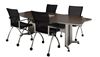 Picture of 10' Boat Shape Contemporary Conference Table with Power Access and Nesting Chairs