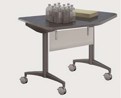 Picture of 48" Mobile Flip Training Table with Modesty Panel
