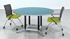 Picture of Contemporary 60" Round Conference Meeting Table with Nesting Chairs