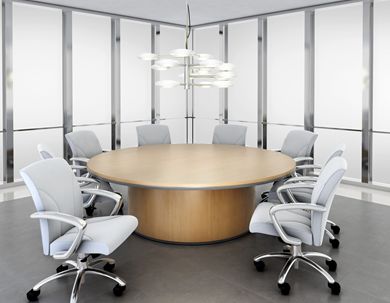 Picture of 84" Round Veneer Meeting Conference Table