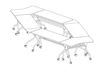 Picture of Modular Mobile Oval Training Table Set