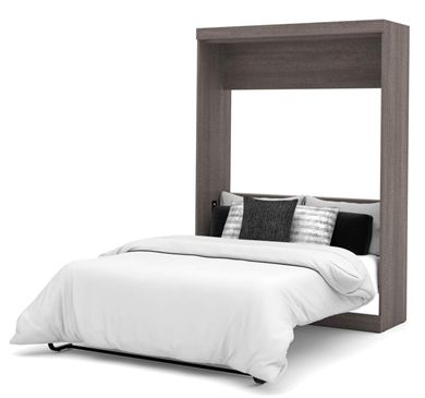 Picture of Full Wall Bed In Bark Gray And White