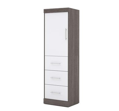 Picture of 25"Storage Unit With Door & Drawers In Bark Gray & White