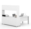 Picture of L-Shaped Desk With Hutch In White