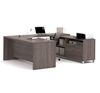 Picture of U-Shaped Desk In Bark Gray