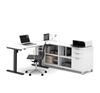 Picture of L-Dek Including Electric Height Adjustable Table In White