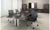 Picture of 18' Conference Table with 8 Mobile Nesting Conference Chairs