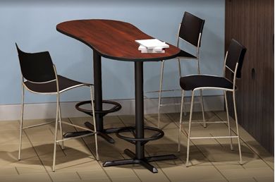 Picture of Pack of 3, 72" Peanut Shape Bar Height Cafe Table