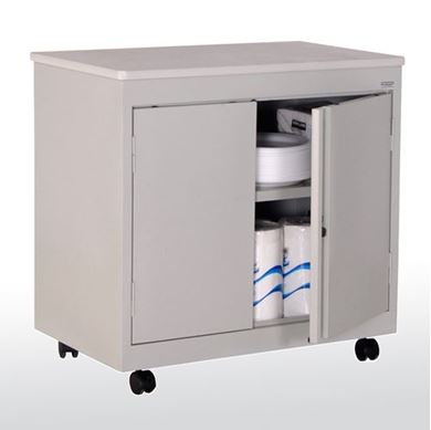 Picture of Durable Mobile Utility Cabinet With Fixed Shelf