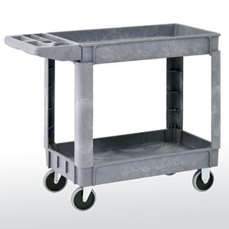 Picture of Plastic Utility Cart With 2 Shelves
