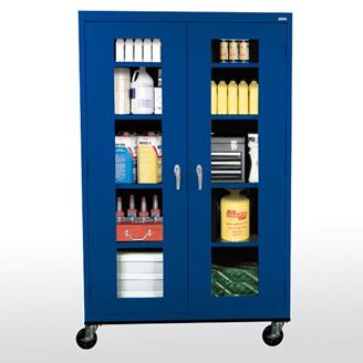 Picture of Clear View Mobile Cabinet With Adjustable Shelves