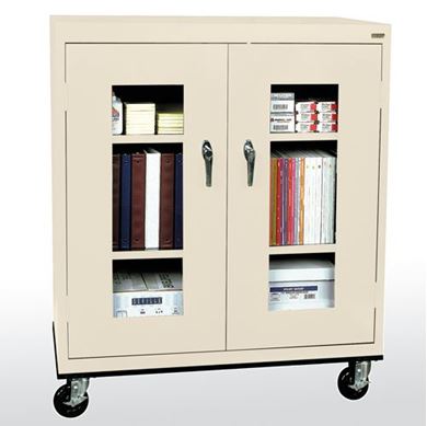 Picture of Clear View Counter Height  Cabinet With Adjustable Shelves