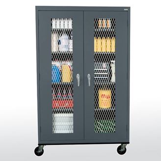 Picture of  Metal Front Transport Mobile Cabinet With Adjustable Shelves