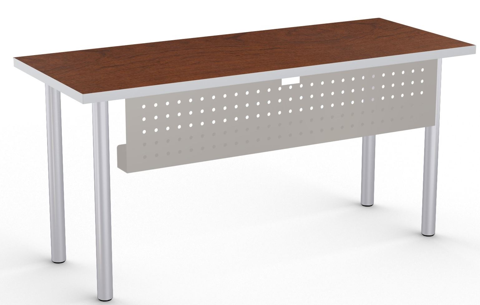 The Office Leader. Set of 4, 42 Fixed Training Table on 4 Legs with Modesty  Panel