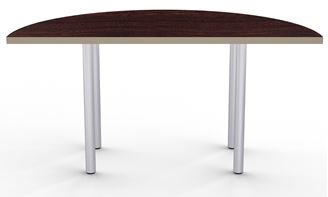 Picture of Set of 4, 36" Half Round Fixed Training Table on 4 Legs 