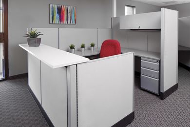 Picture of U Shape Reception Desk Cubicle Workstation