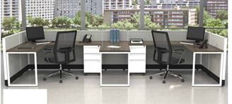 Picture of Two Person Shared Desk Workstation